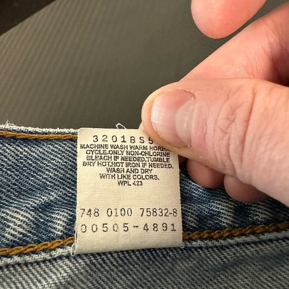 Vintage Y2K Levis 505 Classic Straight Leg Light Wash Jeans Size 34x30 - Picture 6 of 9